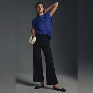 The Colette Cropped Wide-Leg Pants by Maeve: Linen Edition